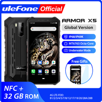 Osłona Ulefone X5 MT6763 Octa core ip68 wytrzymały wodoodporny smartfon Android 9.0 telefon komórkowy 3GB 32GB NFC 4G LTE telefon komórkowy 1